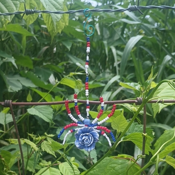 Hand Crafted Other - Patriotic Spider Ornament